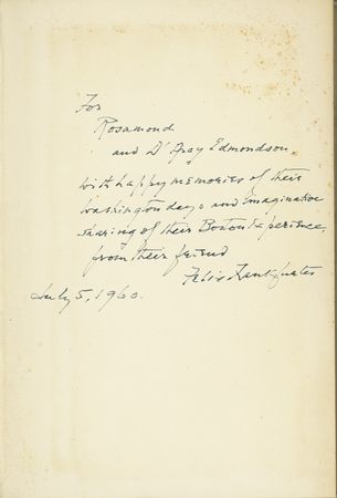 Lot #238 Supreme Court: Frankfurter, Felix - Image 1