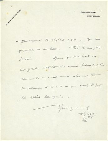 Lot #494 H. G. Wells - Image 1