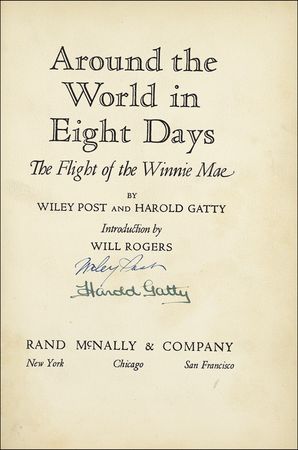 Lot #382 Wiley Post, Harold Gatty, and Will Rogers - Image 1