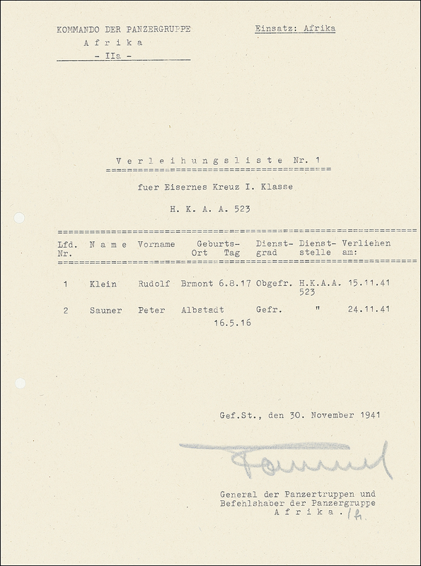 Lot 471 Erwin Rommel