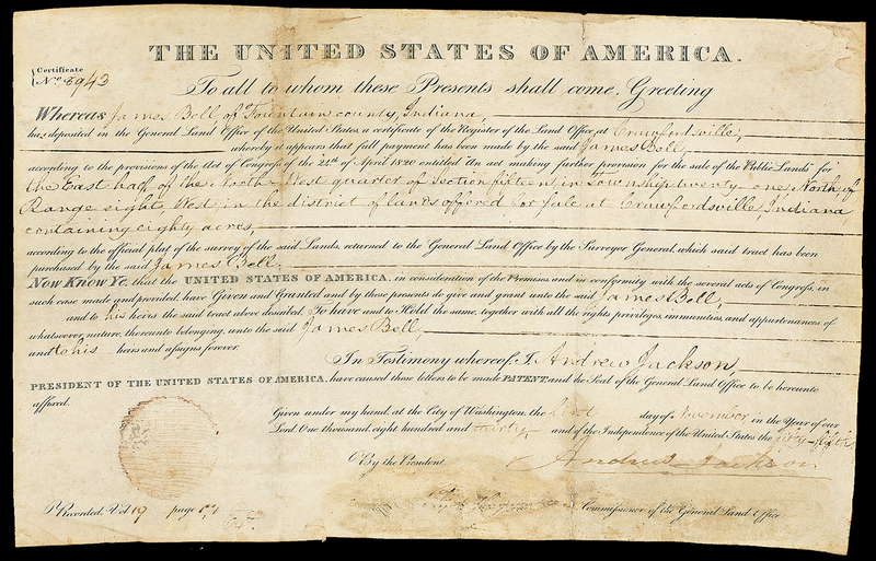 Lot 86 Andrew Jackson