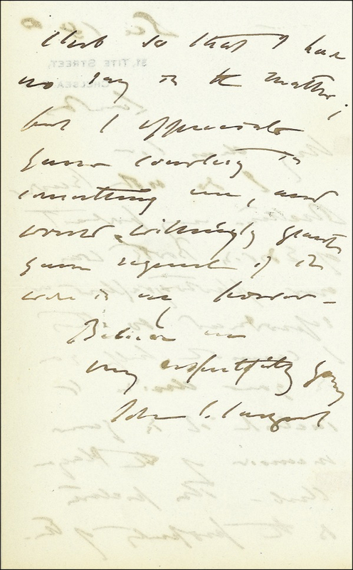 Lot 636 John Singer Sargent