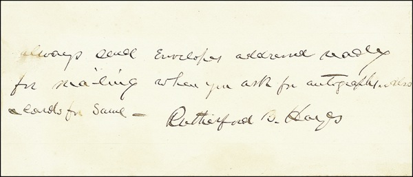 Lot 77 Rutherford B. Hayes