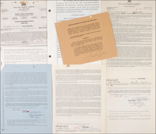 Lot 961 Celebrity Contracts
