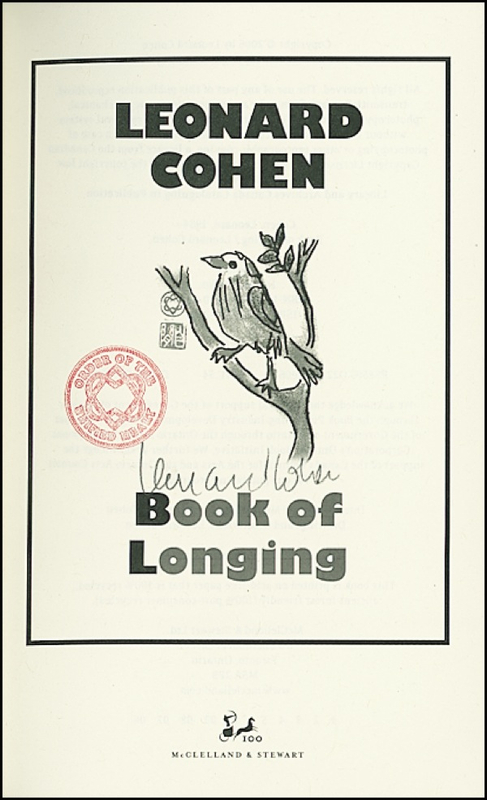 Lot 754 Leonard Cohen