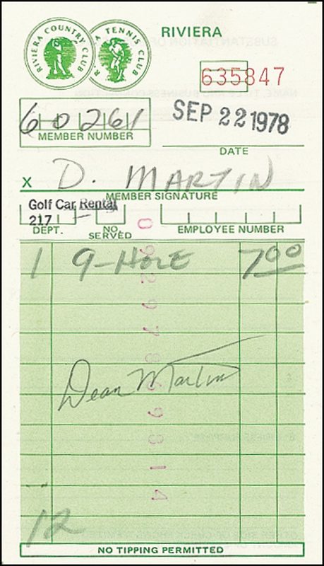 Lot 1122 Dean Martin