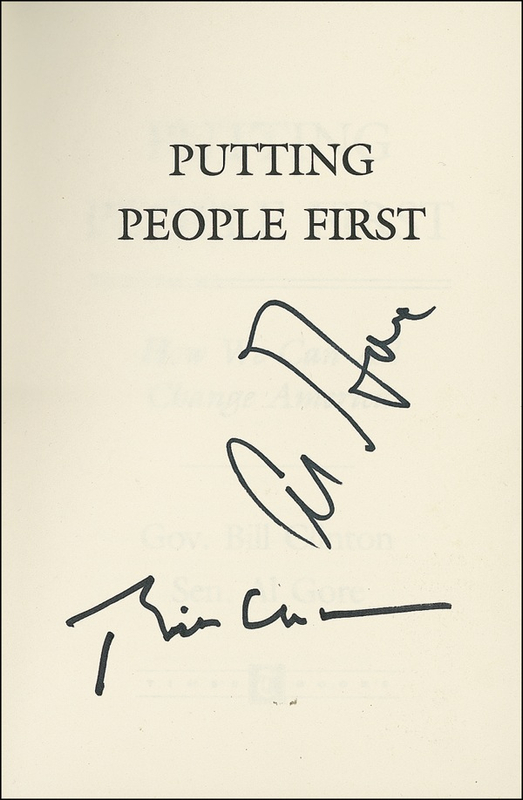 Lot 27 Bill Clinton and Al Gore