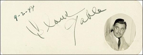 Lot 1037 Gone With the Wind: Gable, Clark