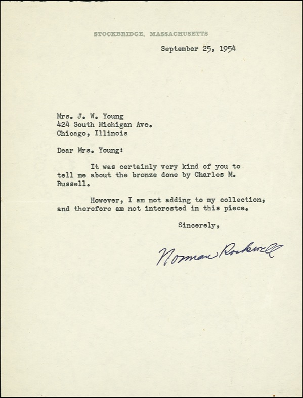 Lot 633 Norman Rockwell