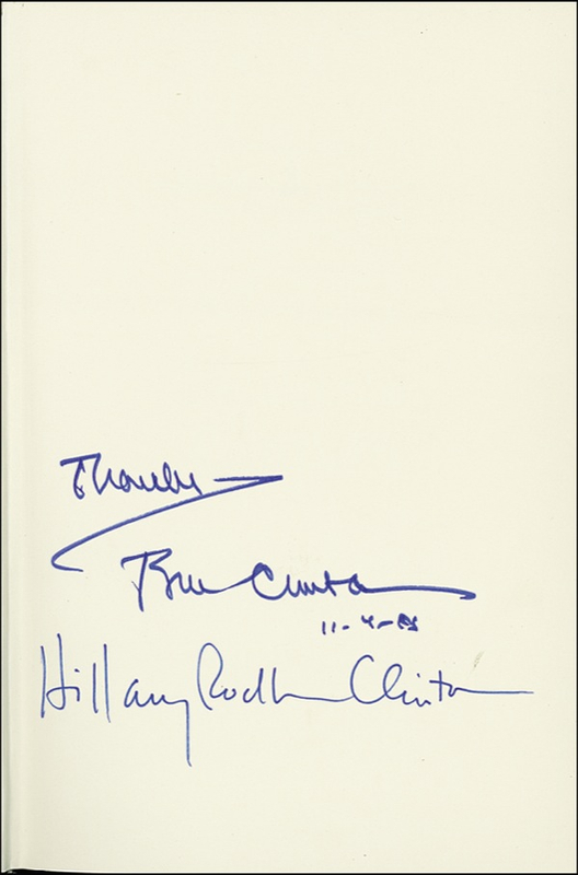 Lot 36 Bill and Hillary Clinton