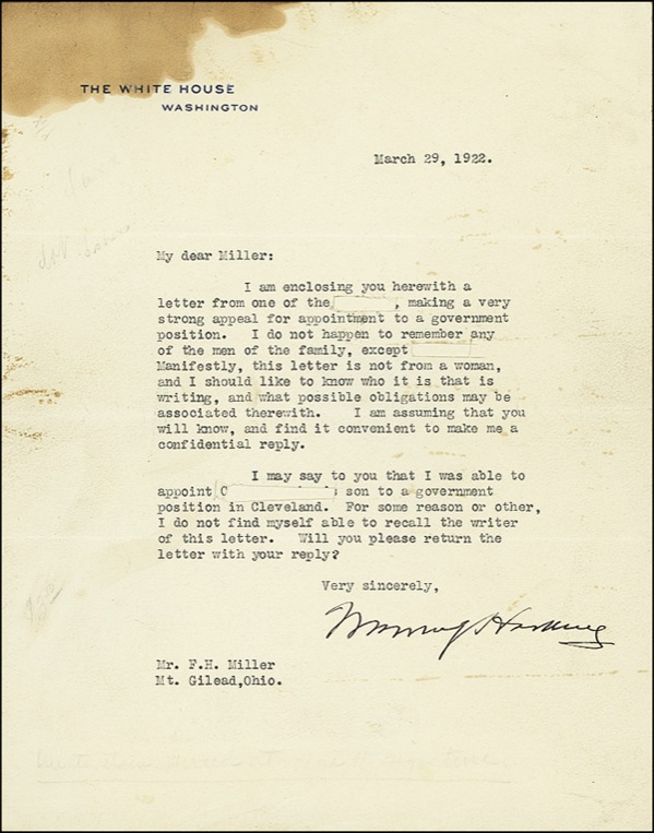 Lot 71 Warren G. Harding