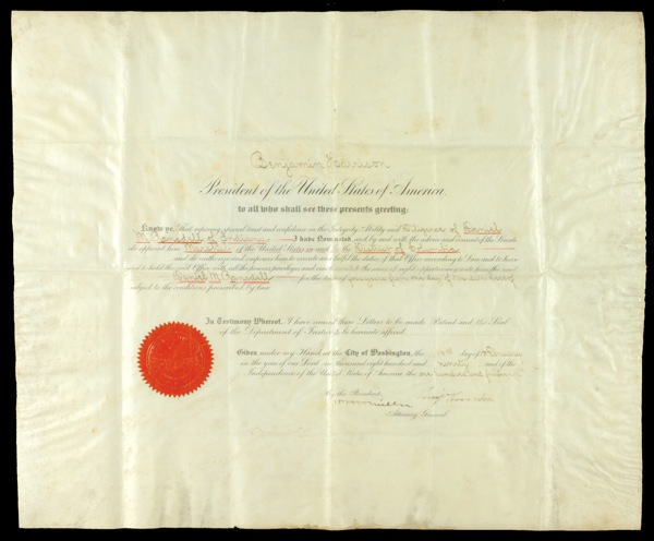 Lot 72 Benjamin Harrison