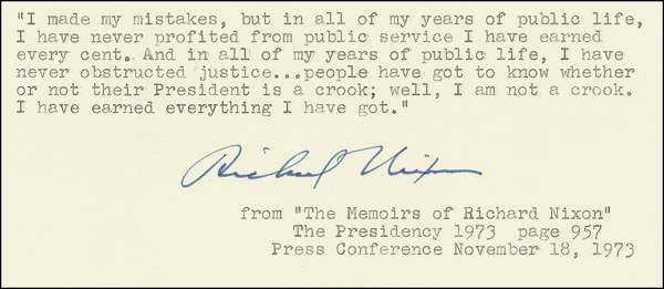 Lot 124 Richard Nixon