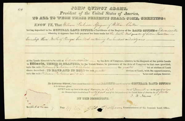 Lot 1 John Quincy Adams