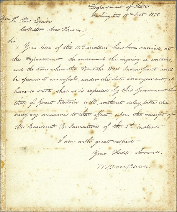 Lot 190 Martin Van Buren