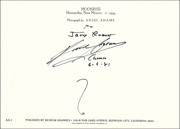 Lot 541 Ansel Adams