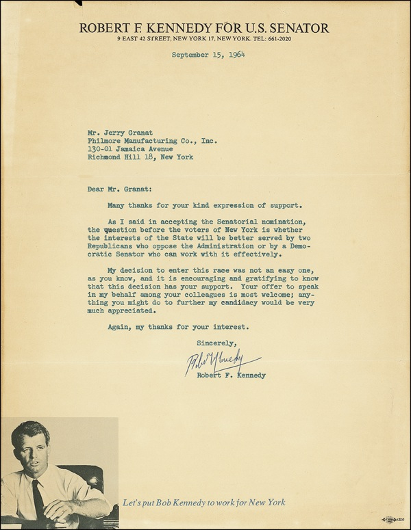 Lot 306 Robert F. Kennedy