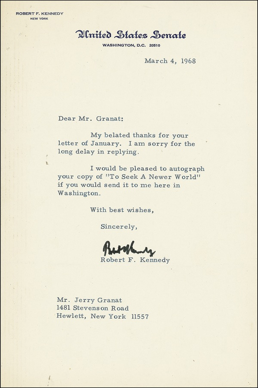 Lot 307 Robert F. Kennedy