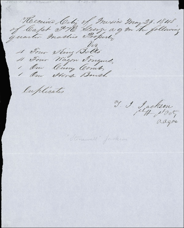 Lot 445 Thomas J. “Stonewall” Jackson