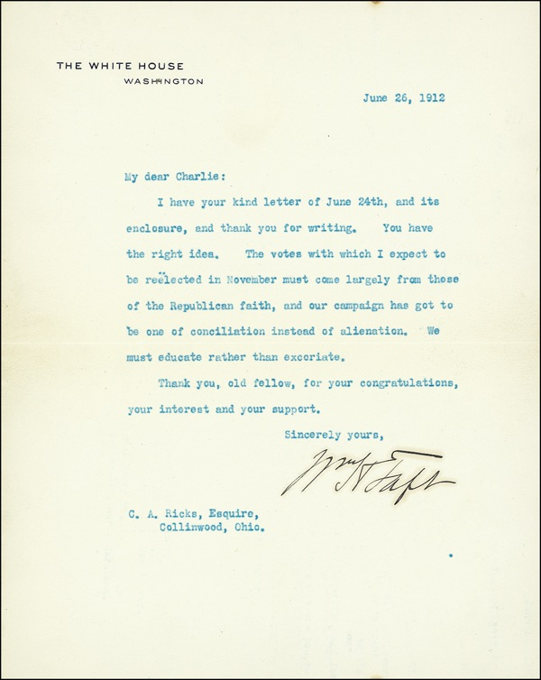 Lot 172 William H. Taft