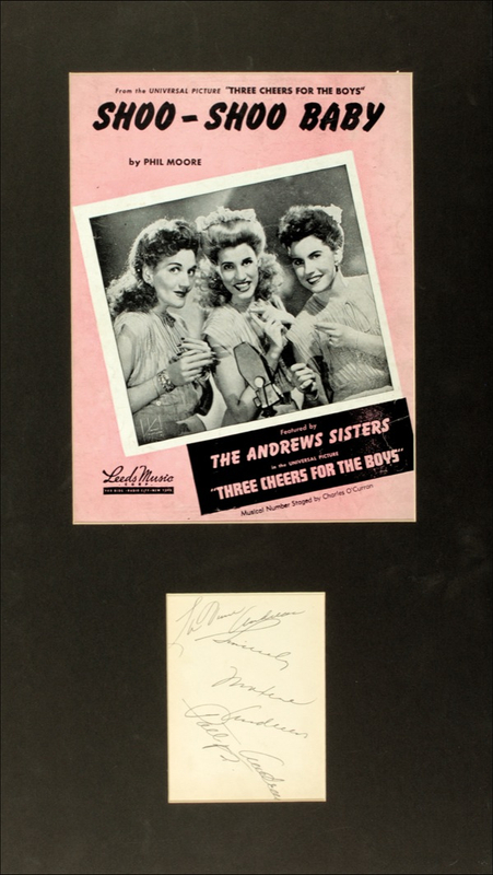 Lot 708 Andrews Sisters