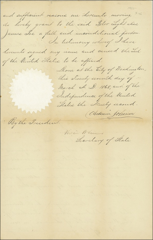 Lot 92 Andrew Johnson