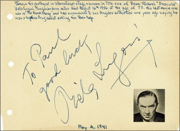 Lot 1115 Béla Lugosi