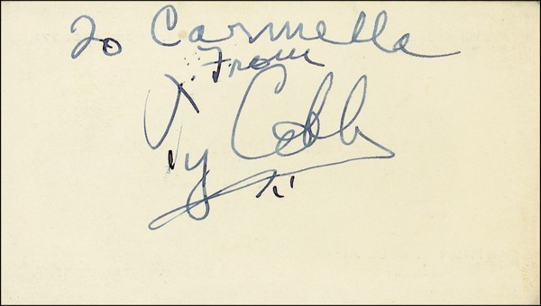 Lot 1331 Ty Cobb