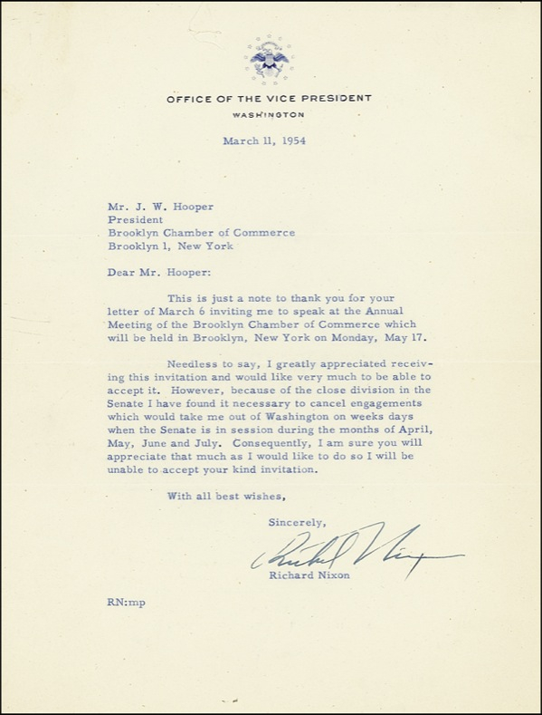 Lot 130 Richard Nixon