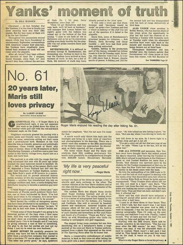 Lot 1419 Roger Maris