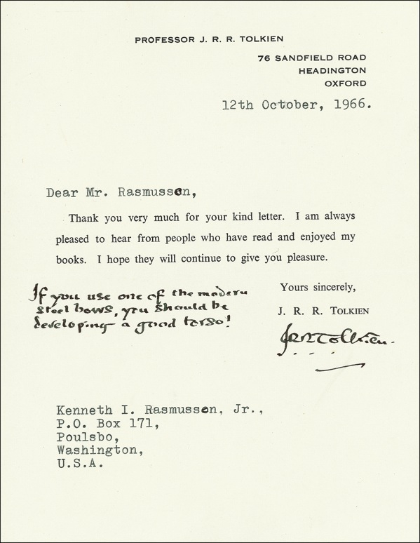 Lot 655 J. R. R. Tolkien