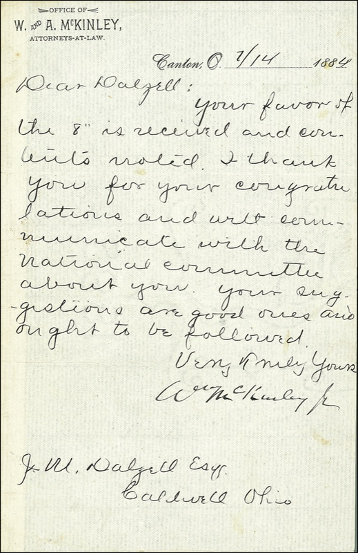 Lot 113 William McKinley