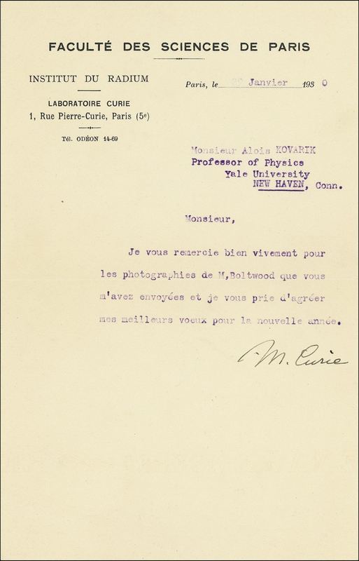 Lot 241 Marie Curie