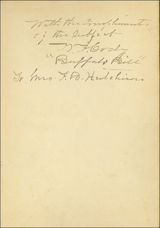 Lot 237 William F. ?Buffalo Bill? Cody