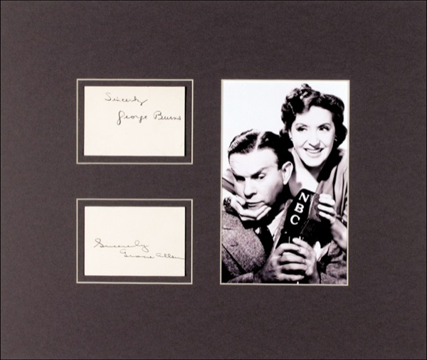 Lot 948 George Burns and Gracie Allen