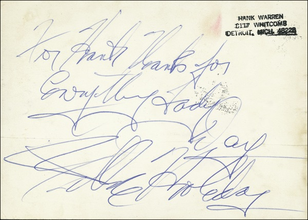 Lot 792 Billie Holiday