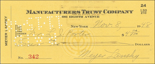 Lot 316 Meyer Lansky