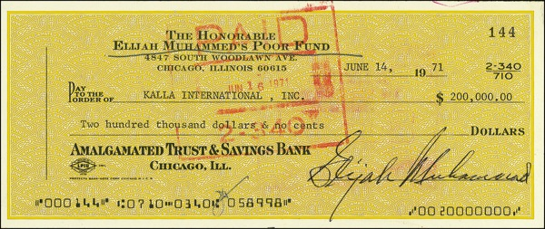 Lot 332 Elijah Muhammad