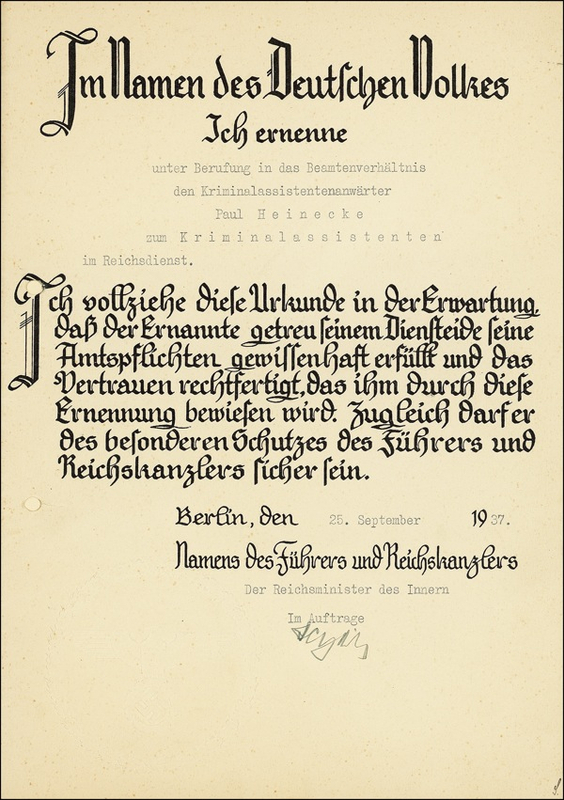 Lot 434 Reinhard Heydrich