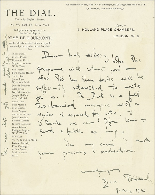 Lot 626 Ezra Pound