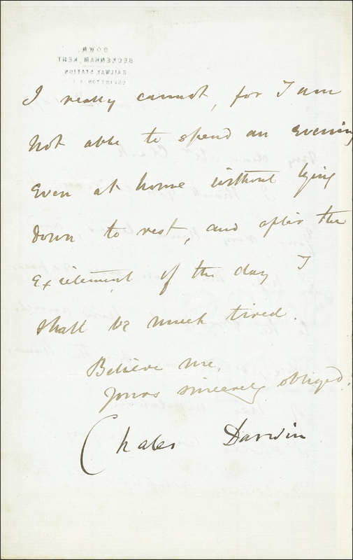 Lot 246 Charles Darwin
