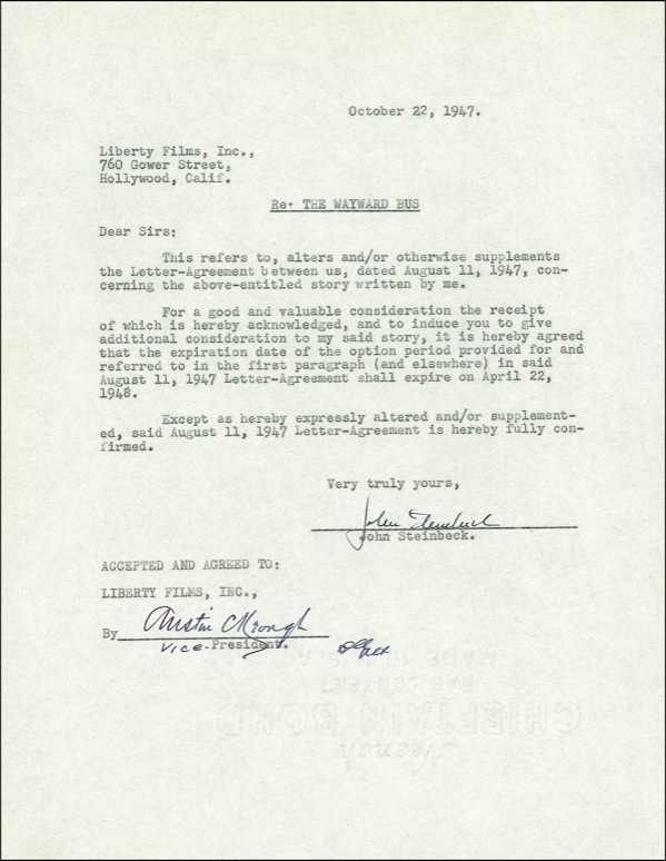 Lot 647 John Steinbeck