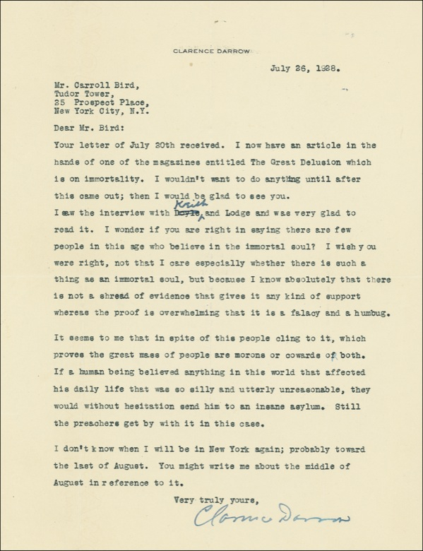 Lot 244 Clarence Darrow