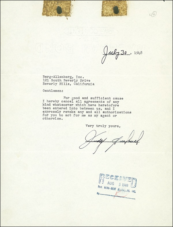 Lot 1028 Judy Garland