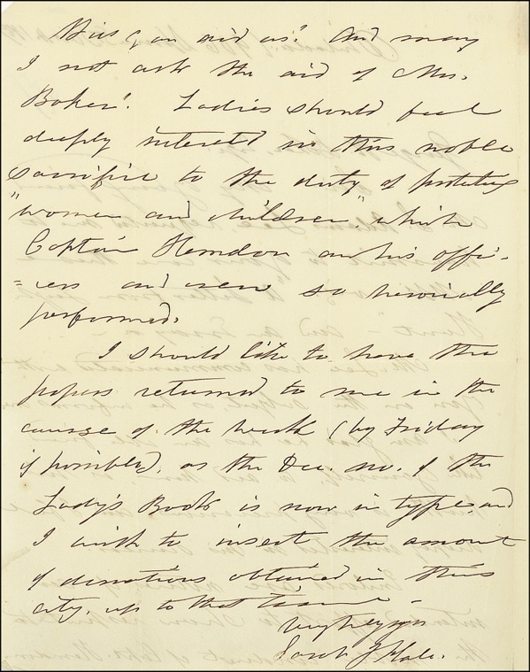 Lot 582 Sarah Josepha Hale