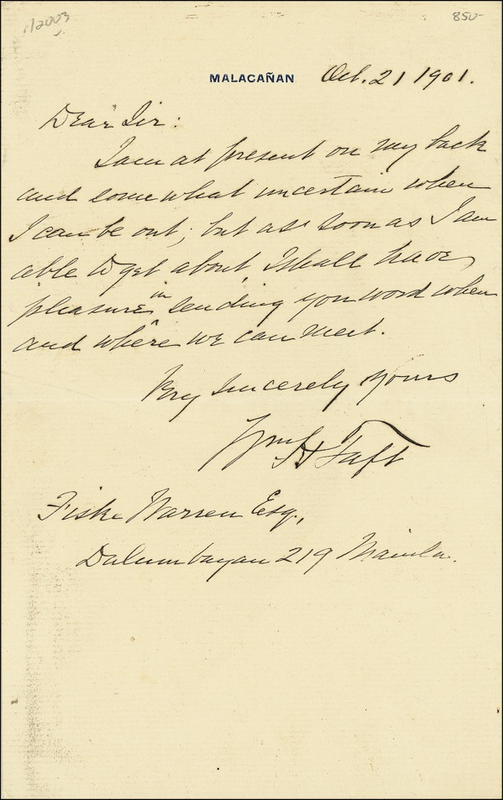 Lot 173 William H. Taft
