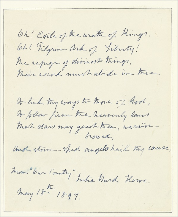 Lot 589 Julia Ward Howe