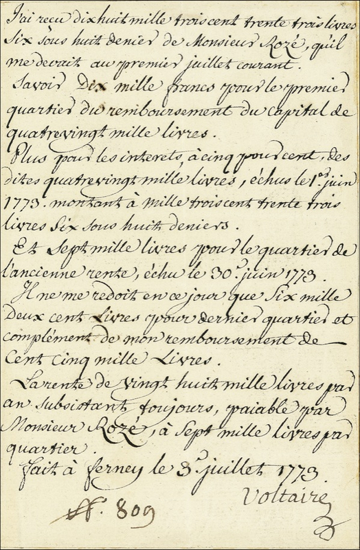 Lot 659 Francois Marie Arouet Voltaire