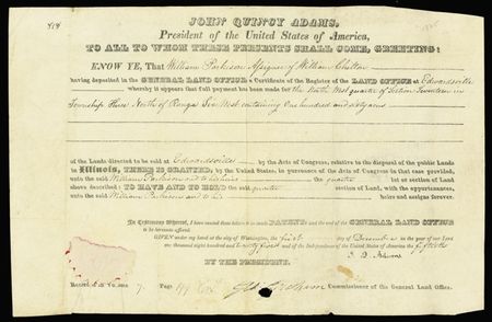 Lot #1 John Quincy Adams