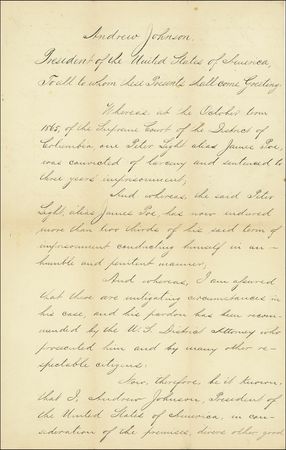 Lot #92 Andrew Johnson - Image 2